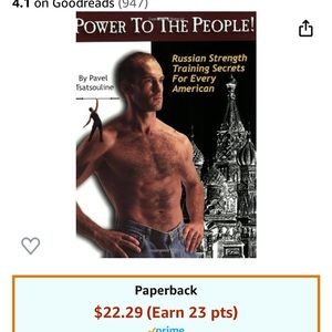 Used book listed on Amazon for 22$. Power to the people. Russian strength train